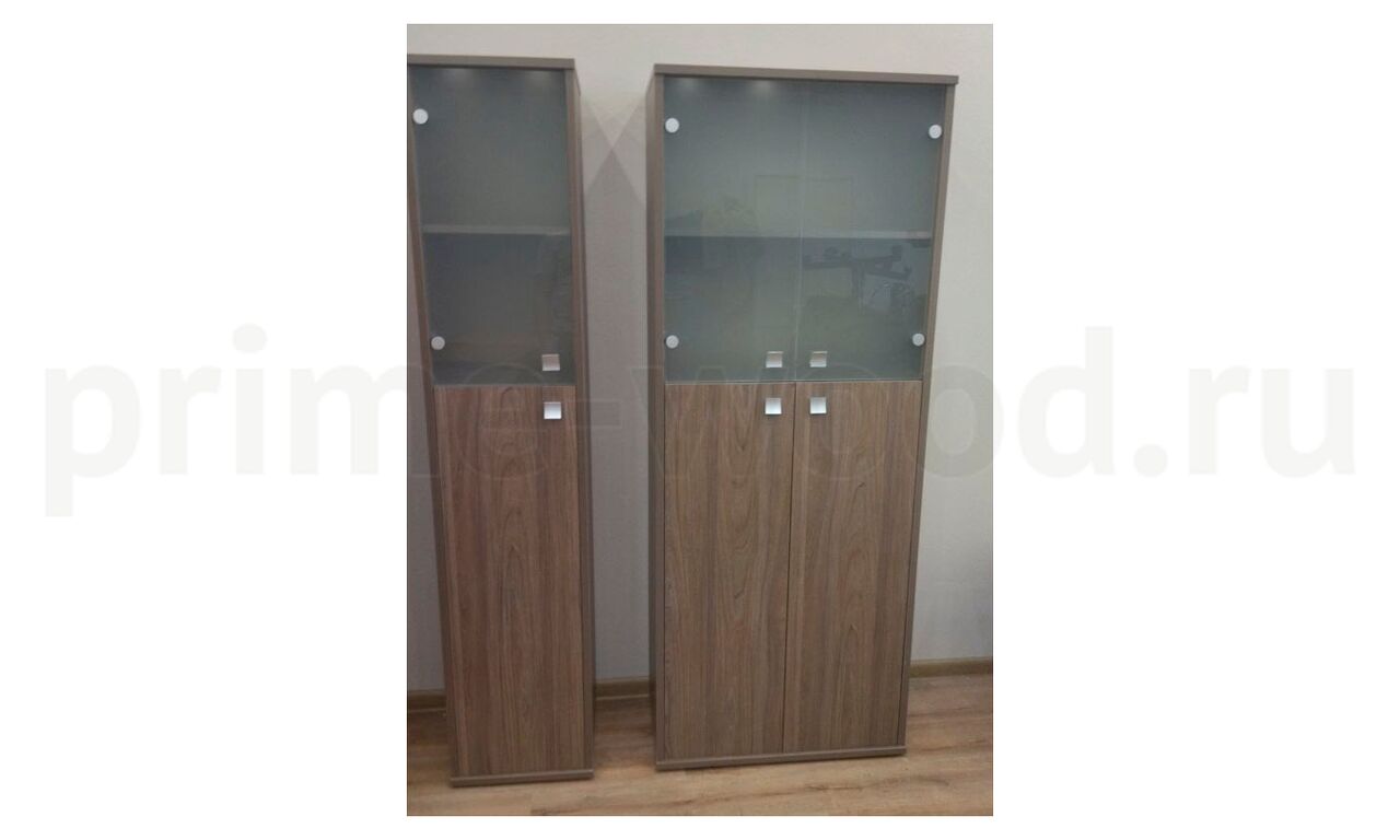 Шкаф высокий широкий STYLE 78x41x198 арт. Л.СТ-1.7 цвет: Вяз Благородный - фото со сборки
