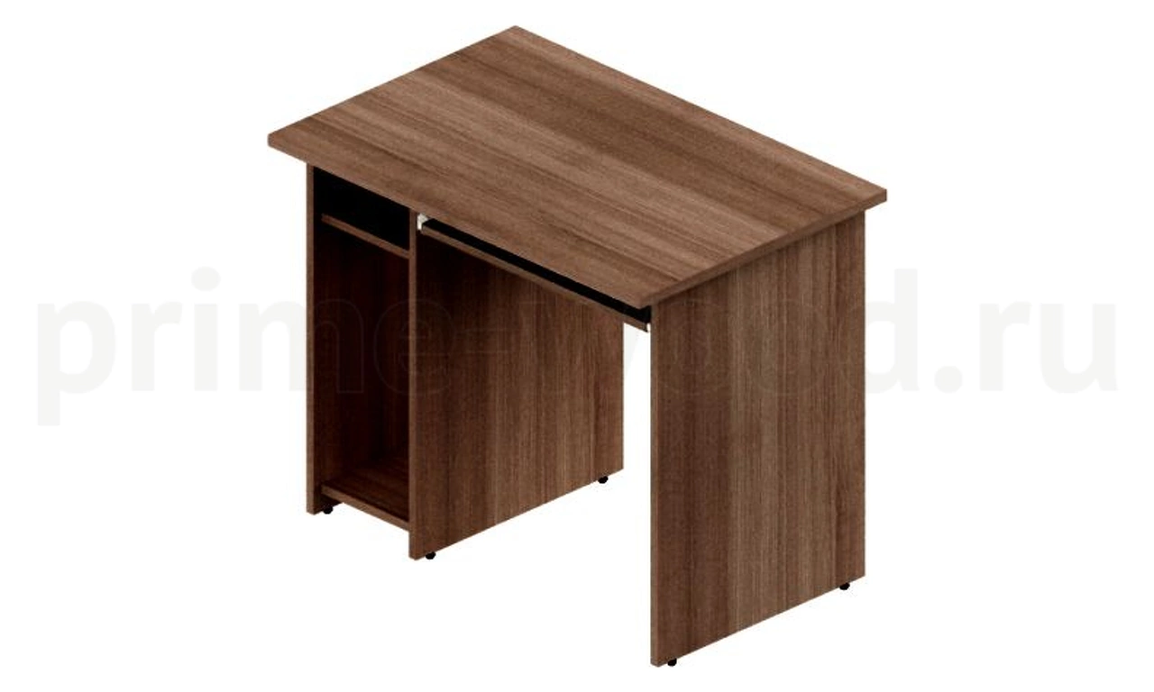 Стол компьютерный левый Агат 90x60x75 цвет: Ольха (кромка т. серая) - фото 3