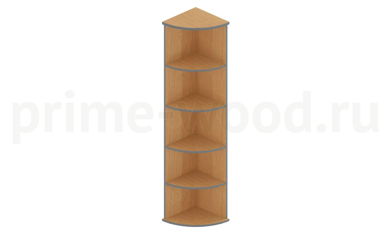 Стеллаж угловой Агат 40x40x191 цвет: Ольха (кромка т. серая) - фото 1