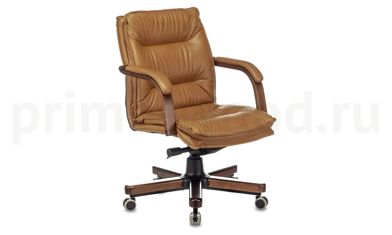 Кресло Бюрократ T-9927 WALNUT-LOW цвет обивки: Светло-коричневый - фото 6