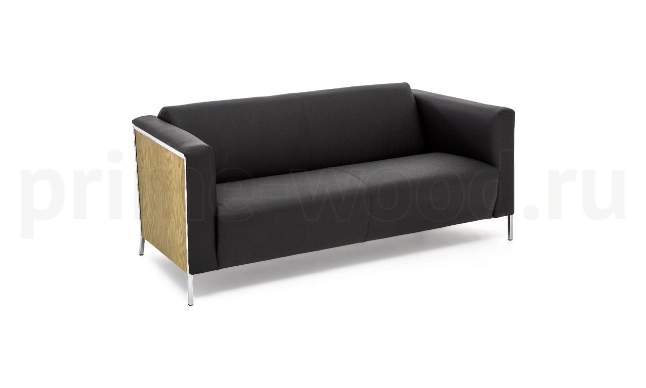 Диван 2-х местный (кожа) Vispo Wood 187x88x68 - фото 2