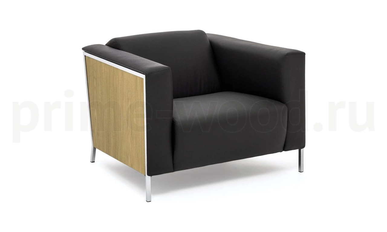 Кресло (кожа) Vispo Wood 92x88x68 - фото 2