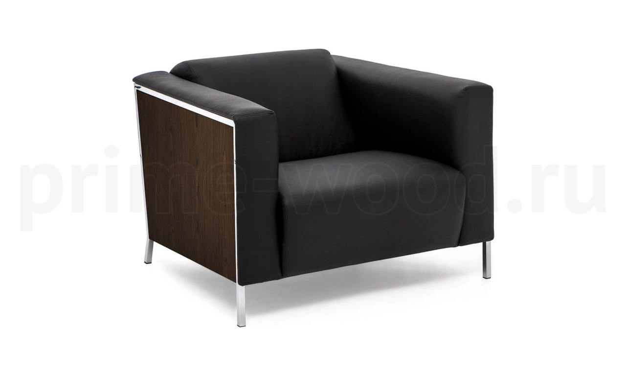 Кресло (кожа) Vispo Wood 92x88x68 - фото 0