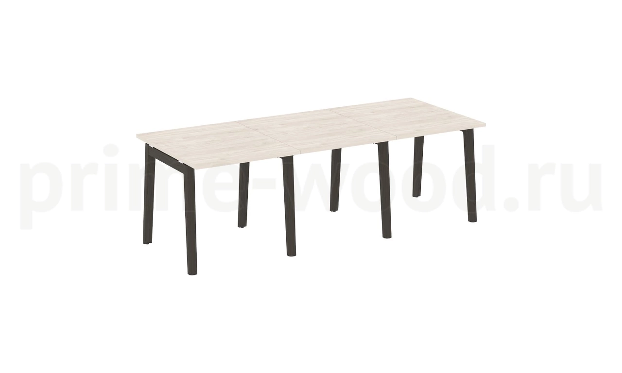 Стол переговорный (3 столешницы), опоры - массив дерева ONIX WOOD 234x98x75 - фото 4
