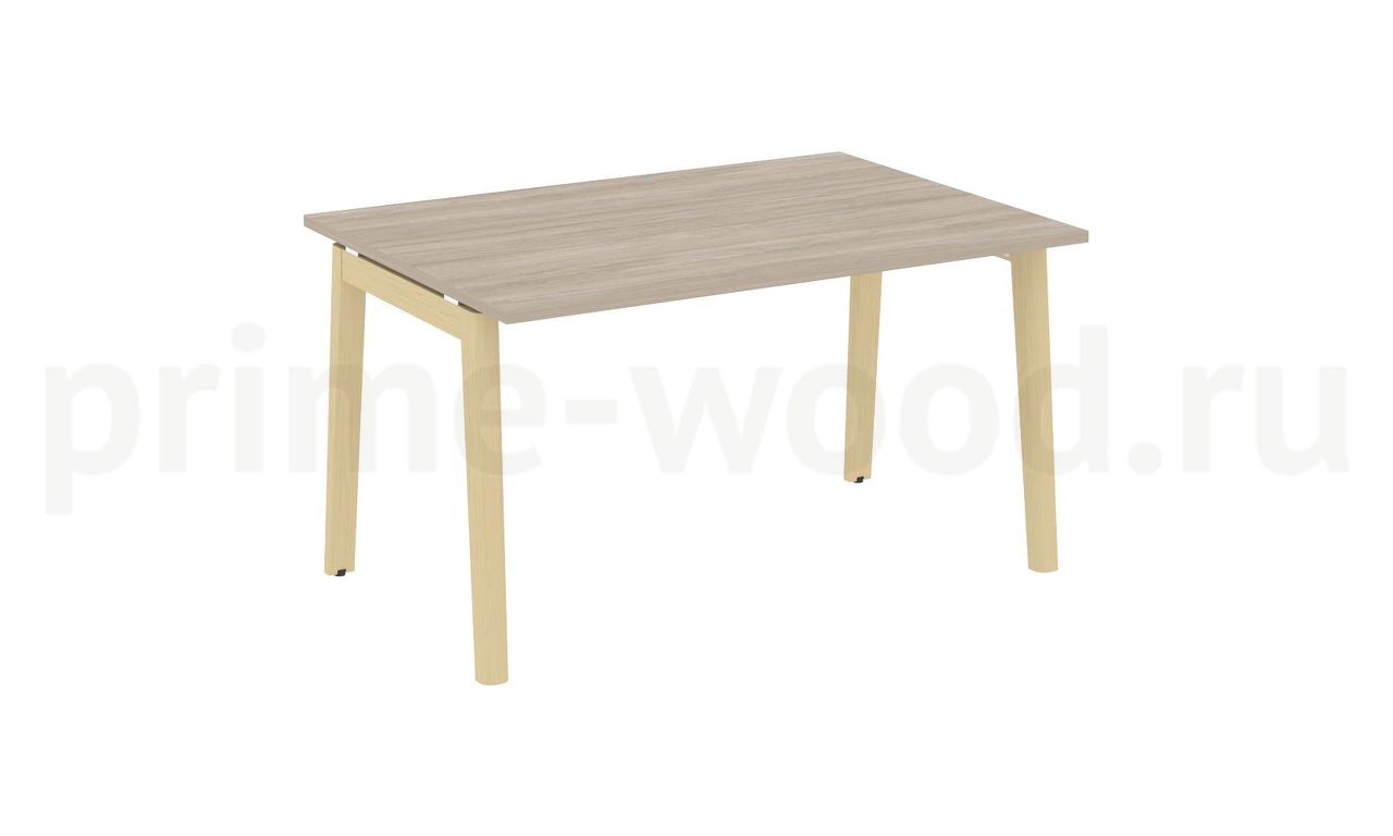 Стол переговорный (1 столешница), опоры - массив дерева ONIX WOOD 138x98x75 - фото 1