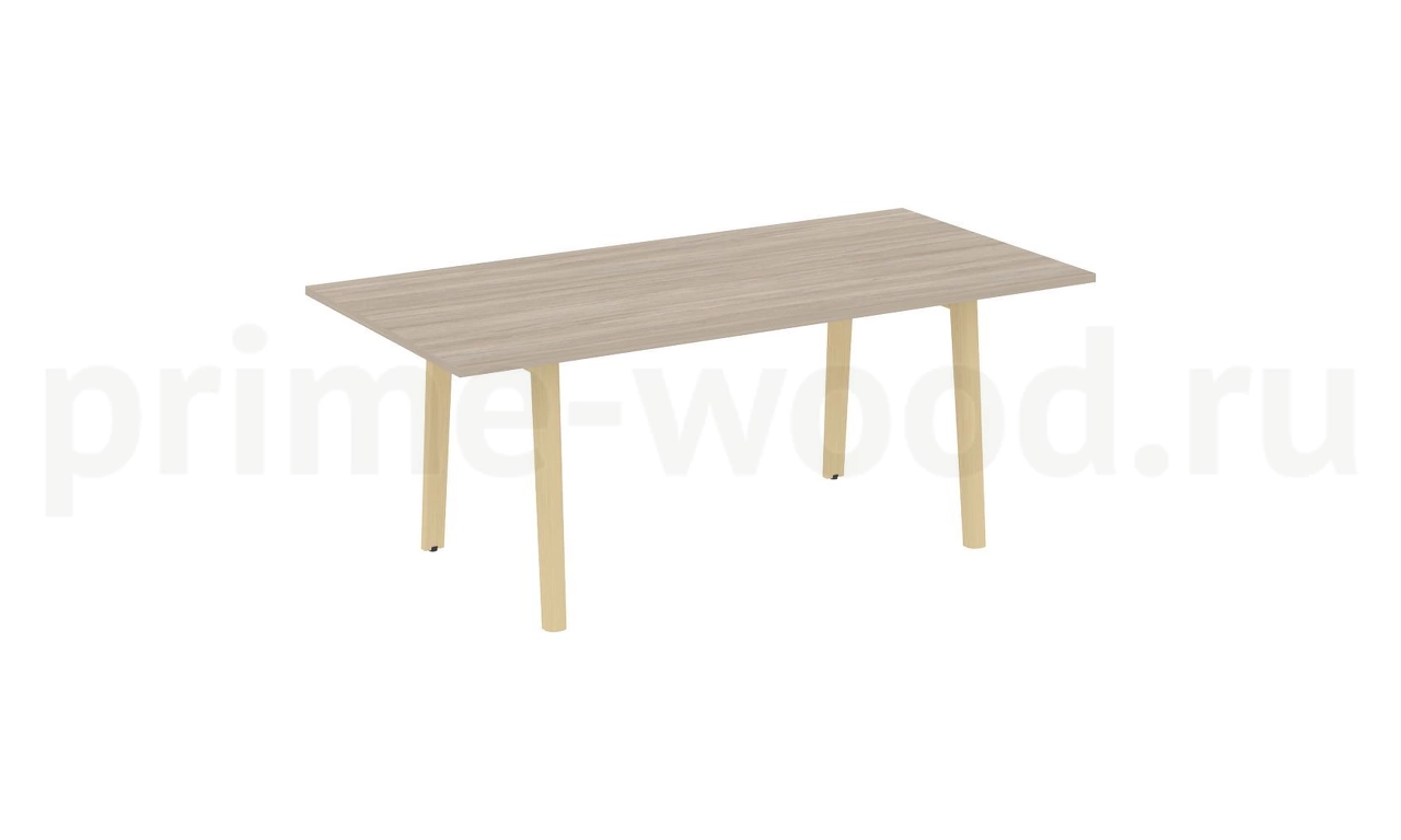 Стол переговорный, опоры - массив дерева ONIX WOOD 198x98x75 - фото 1