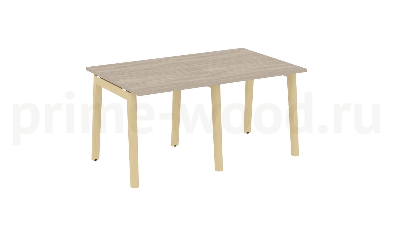 Стол переговорный (2 столешницы), опоры - массив дерева ONIX WOOD 156x98x75 - фото 1