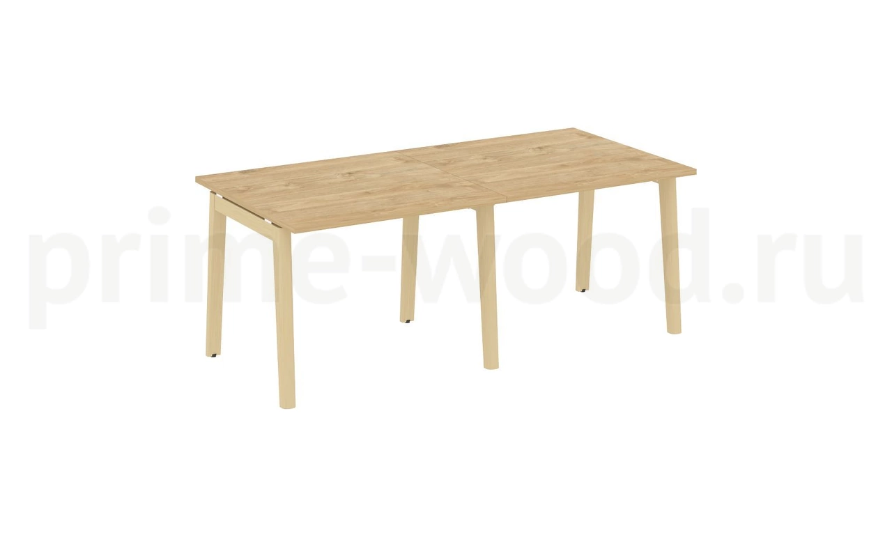 Стол переговорный (2 столешницы), опоры - массив дерева ONIX WOOD 196x98x75 - фото 9